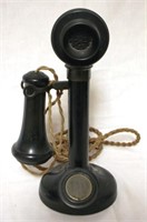 Antique Kellogg Candlestick Phone - 12"