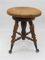 BALL AND CLAW ORGAN STOOL 18IN TALL CLEAN & TIGHT