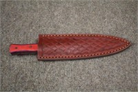 Handmade Fixed 4-1/8" Blade Damascus Steel Knife,