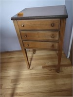 Wooden Side Table w/3 drawers (trailer)
H