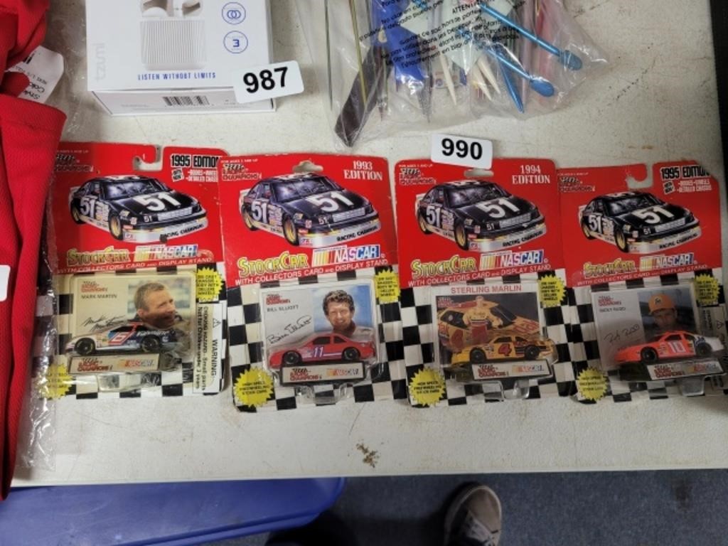(4) NASCAR DIECAST STOCKCARS, NEW IN PACKAGES