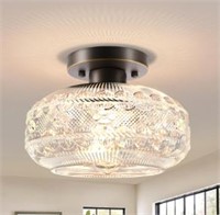 APOTO CEILING LIGHT CLEAR GLASS $40