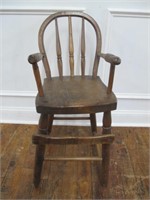 SMALL PRIMITIVE CHILDS HIGH CHAIR 32 INCHES TALL