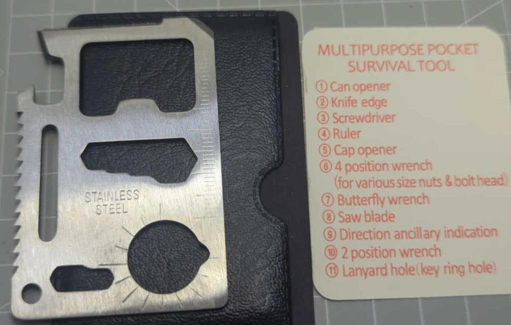 Stainless steel survival tool
