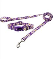 New (Size S) Dog Collar and Leash Set, Cute Pink