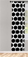 Single Panel Ambesonne Dots Window Curtains,