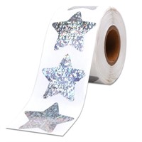 1.5" Large Holographic Sliver Star Stickers for K