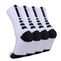 Fraobbg 4Pairs Men's Athletic Crew Socks Thick Pro