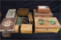 Wooden Cigar, Trinket, Jewelry Boxes