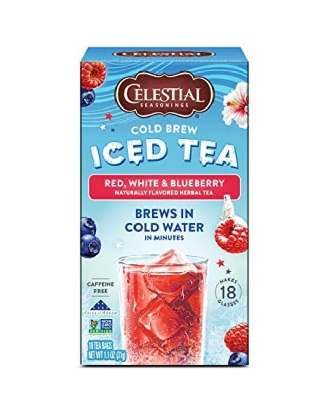 Celestial Seasonings Cold Brew Iced Tea, Red, Whit
