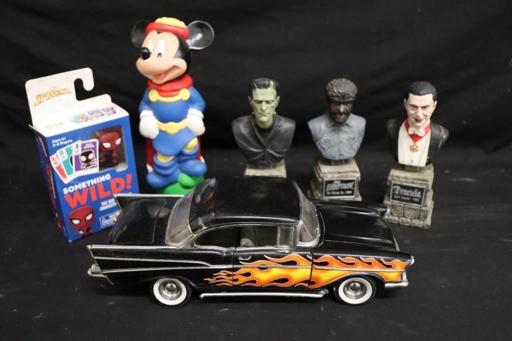 Die Cast Car, Monster Tomb Stone & Toys