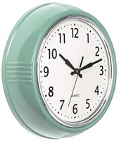 Bernhard Products Retro Wall Clock 9.5 Inch Green