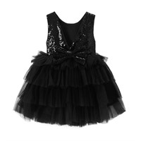 LHXIUIMJ Flower Baby Girl Sequins Dress Toddler Tu