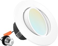 LUXRITE 4 Inch Gimbal LED Recessed Lighting Can