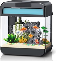 Fish Tank Aquarium 2.2 Gallon with Adjustable 3