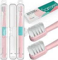 Pink*2,Sonic Electric Toothbrush Lasting for 90