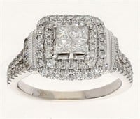 1.45 Ct Diamond Cluster Band Ring