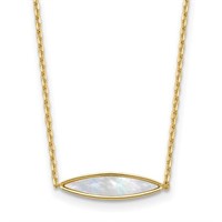 14 Kt Polished Mother of Pearl Necklace