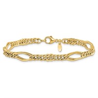 14 Kt Fancy Design Link Bracelet