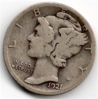 1921-D Mercury Head Dime Better Date