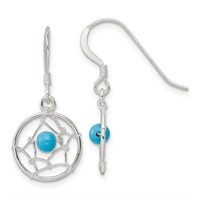 Sterling Silver Turquoise Dream Catcher Earrings