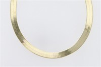 10Kt Herringbone Link Chain Necklace