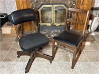 2 Black “Leather” Chairs