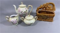 Tea Set and McCoy Pottery Planter