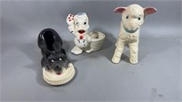 Lamb Hull Planter, Dog and Duck Planters
