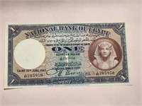 Egypt 1 pound 06/15/1943 AUNC.est $265.Eg17