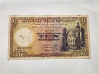 Egypt 10 Pounds Fine 18.05.1951 Est $145 .Eg32