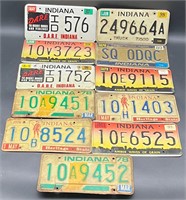 (11) 1970's - 2000's INDIANA LICENSE PLATES