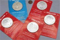 5-1970s UC + Sterling Cayman, Turks, Caicos Coins+