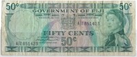 Fiji 50 cents Rare Key A/2 P64a Q.Elizabeth.FJ1a