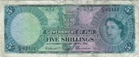 Fiji five shillings April 28, 1961 VF - F56