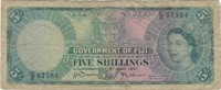 Fiji five shillings June 1, 1957 – F 55