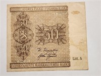 Finland 50 Markkaa 1945.A.est $65.Fn2