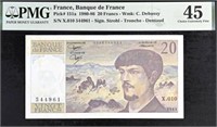 France 20 Francs P151a,1983,PMG 45+Gift!FrAC