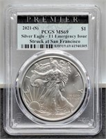 2021-(S) Slab Silver Eagle Type 1 PCGS MS69
