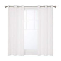 Deconovo White Curtains Room Darkening 50% Light