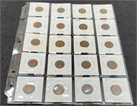 (20) 1910 Lincoln Cents In 2x2