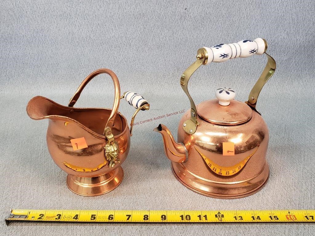 Copper Teapot & Pitcher