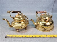 2- Brass Teapots