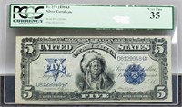 1899 $5 Slab Chief Note PCGS VF35