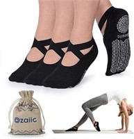 Ozaiic Yoga Socks for Women Non-Slip Grips &