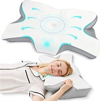 Pulatree Cervical Memory Foam Pillow, Odorless