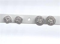 1/10CTW diamond stud earring in sterling silver