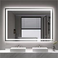 Dripex 48 x 36 Inch LED Bathroom Mirror, Anti-Fog
