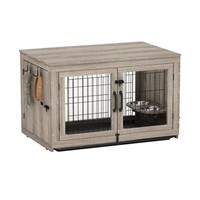 Piskyet Wooden Dog Crate Furniture with Rotatable