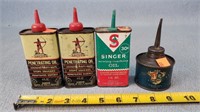 Maytag, Singer, & Archer Oil Cans